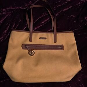 Bright yellow Michael Kors purse